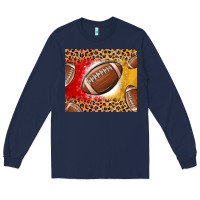 Navy team color red and gold football Long Sleeve Tee - MaliasSmallBusiness