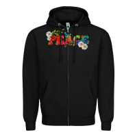 Black Lgbtq Peace With Daisy Zipper Hoodie - BundleAndBundleShop