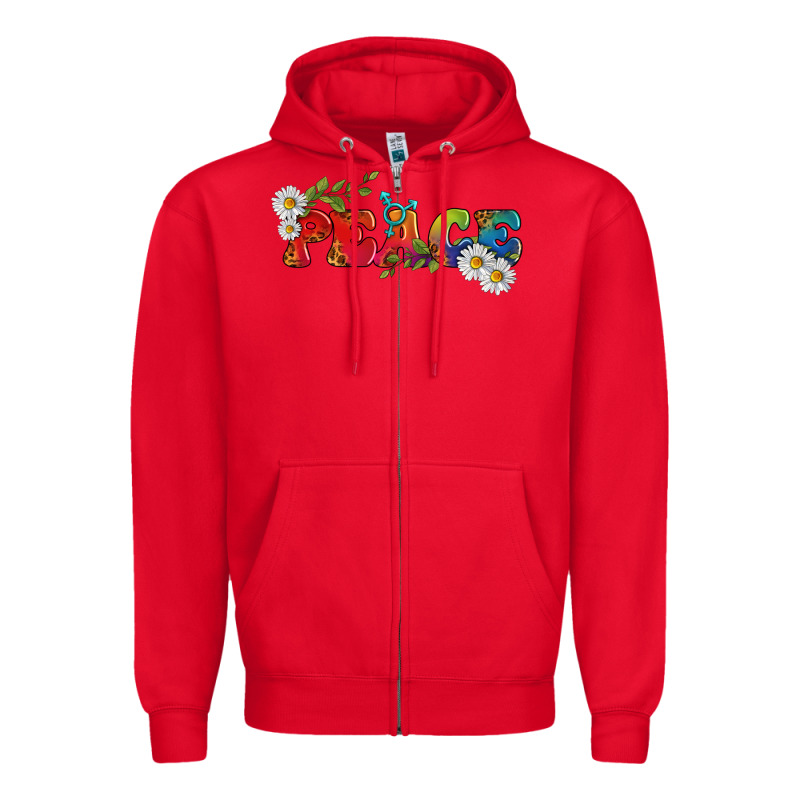 Lgbtq Peace With Daisy Zipper Hoodie by BundleAndBundleShop | Teevron