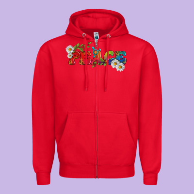 Lgbtq Peace With Daisy Zipper Hoodie Designed By Bundleandbundleshop