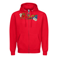 Red Lgbtq Peace With Daisy Zipper Hoodie - BundleAndBundleShop