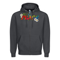 Smoke Lgbtq Peace With Daisy Zipper Hoodie - BundleAndBundleShop