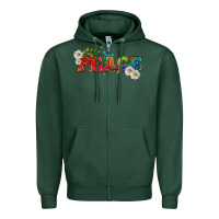 Sports Green Lgbtq Peace With Daisy Zipper Hoodie - BundleAndBundleShop