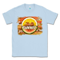 Dusty Blue hello summer watermelon lemon Classic Tee - Jasminsmagicworld