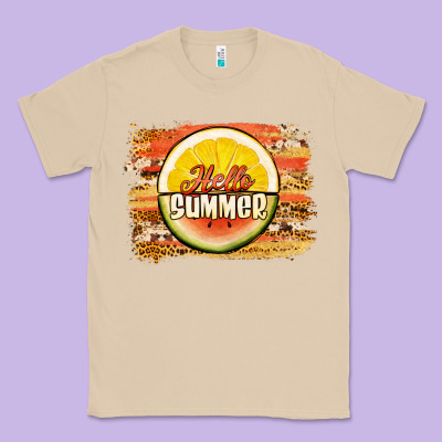 Hello Summer Watermelon Lemon Classic Tee Designed By Jasminsmagicworld