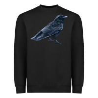 Black American Crow Heavyweight Sweatshirt - LillyAllenDesigns