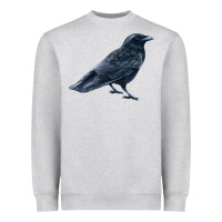 Heather Grey American Crow Heavyweight Sweatshirt - LillyAllenDesigns