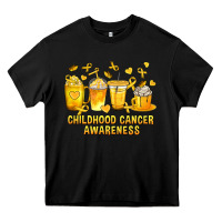 Black Childhood Cancer Awareness Coffee Cups Heavy Core Tee - texasbilliewilder