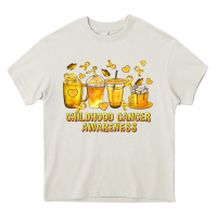 Cream Childhood Cancer Awareness Coffee Cups Heavy Core Tee - texasbilliewilder