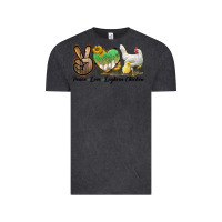 Vintage Black Peace Love Leghorn Chicken Vintage Tee - LillyAllenDesigns