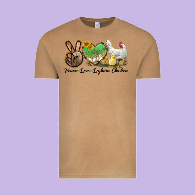 Peace Love Leghorn Chicken Vintage Tee Designed By Lillyallendesigns