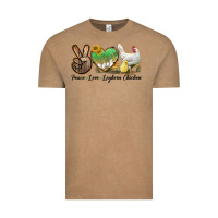 Vintage Coffee Peace Love Leghorn Chicken Vintage Tee - LillyAllenDesigns