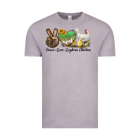 Vintage Zinc Peace Love Leghorn Chicken Vintage Tee - LillyAllenDesigns