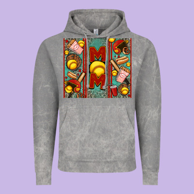 Softball Mom Vintage Hoodie Designed By Jasminsmagicworld