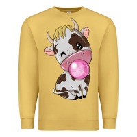Antique Gold cute cow Premium Sweatshirt - texasbilliewilder