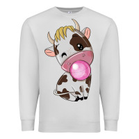 Dove Grey cute cow Premium Sweatshirt - texasbilliewilder