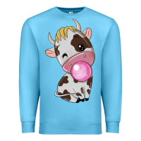 Ocean Blue cute cow Premium Sweatshirt - texasbilliewilder