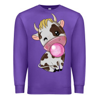 Purple cute cow Premium Sweatshirt - texasbilliewilder