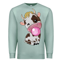Seafoam cute cow Premium Sweatshirt - texasbilliewilder