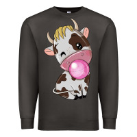 Smoke cute cow Premium Sweatshirt - texasbilliewilder