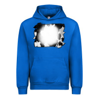 Cobalt Cowhide Bleached Urban Hoodie - CowCowDesign