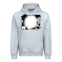 Heather Grey Cowhide Bleached Urban Hoodie - CowCowDesign
