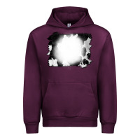 Mauve Wine Cowhide Bleached Urban Hoodie - CowCowDesign