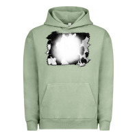 Pigment Oil Green Cowhide Bleached Urban Hoodie - CowCowDesign