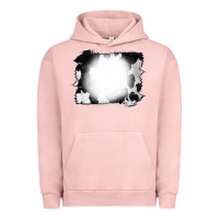 Pigment Salmon Cowhide Bleached Urban Hoodie - CowCowDesign