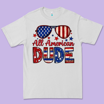 All American Dude Premium Tee Designed By Neo Western