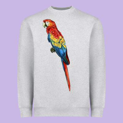 Scarlet Macaw Parrot Heavyweight Sweatshirt Designed By Lillyallendesigns