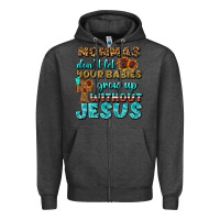 Charcoal Heather Mommas Don't Let Your Babies Grow  Up Without Jesus Zipper Hoodie - BundleAndBundleShop