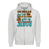 Dove Grey Mommas Don't Let Your Babies Grow  Up Without Jesus Zipper Hoodie - BundleAndBundleShop