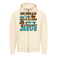 Sandshell Mommas Don't Let Your Babies Grow  Up Without Jesus Zipper Hoodie - BundleAndBundleShop