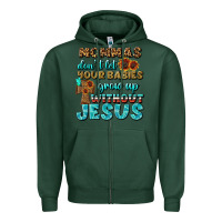 Sports Green Mommas Don't Let Your Babies Grow  Up Without Jesus Zipper Hoodie - BundleAndBundleShop