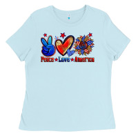 Peace Love America Ladies Tee | Teevron