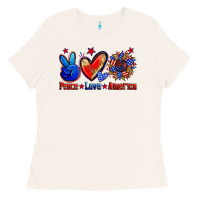 Bone peace love america Ladies Tee - Zillion Design Studio