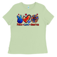 Matcha peace love america Ladies Tee - Zillion Design Studio