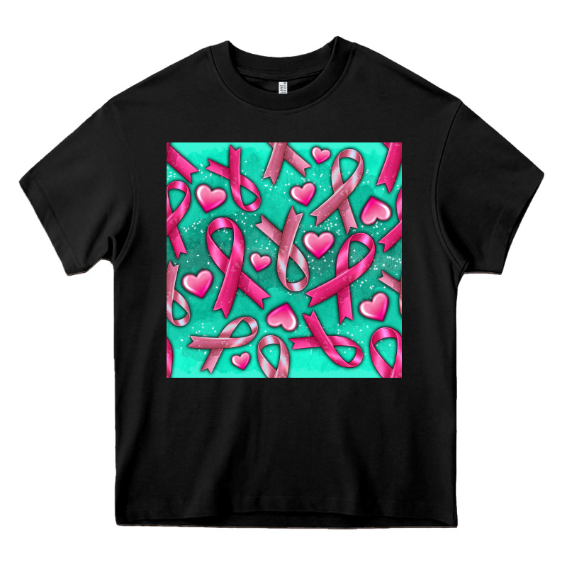 Cancer Ribbon With Heart Heavy Core Tee by texasbilliewilder | Teevron