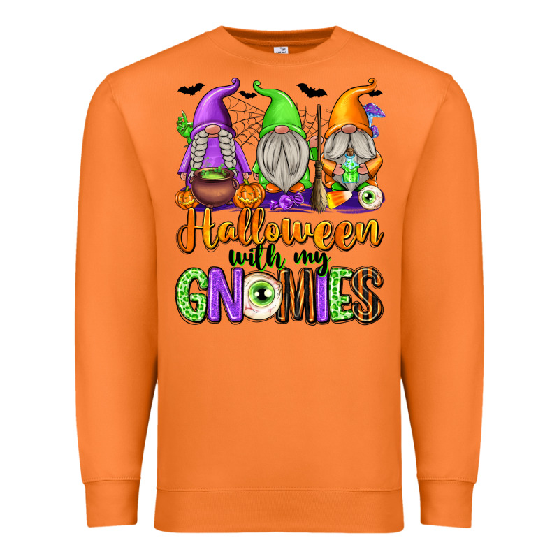 Halloween With My Gnomies Premium Sweatshirt by texasbilliewilder | Teevron