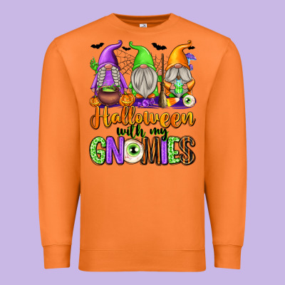 Halloween With My Gnomies Premium Sweatshirt Designed By Texasbilliewilder
