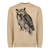 Mushroom Great Horned Owl Heavyweight Sweatshirt - LillyAllenDesigns