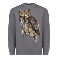 Storm Great Horned Owl Heavyweight Sweatshirt - LillyAllenDesigns