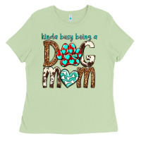 Matcha kinda busy being a dog mom Ladies Tee - texasbilliewilder
