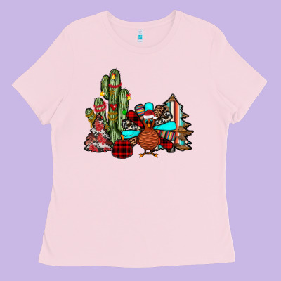 Christmas Turkey Ladies Tee Designed By Jahusdesignshop