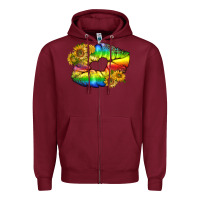 Burgundy Lgbtq Pride Rainbow Lips Zipper Hoodie - BundleAndBundleShop