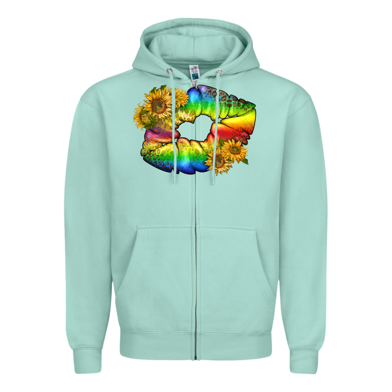 Lgbtq Pride Rainbow Lips Zipper Hoodie by BundleAndBundleShop | Teevron