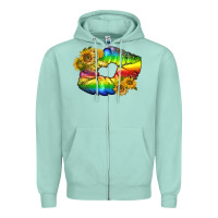 Seafoam Lgbtq Pride Rainbow Lips Zipper Hoodie - BundleAndBundleShop