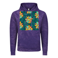Cloud Purple colorful tropical flowers seamless pattern Vintage Hoodie - BundleAndBundleShop