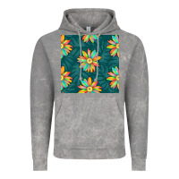 Cloud Rock colorful tropical flowers seamless pattern Vintage Hoodie - BundleAndBundleShop